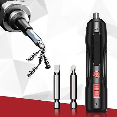 USB Rechargeable Mini Cordless Electric Screwdriver Drill Bits Power Tool Set • $12.66