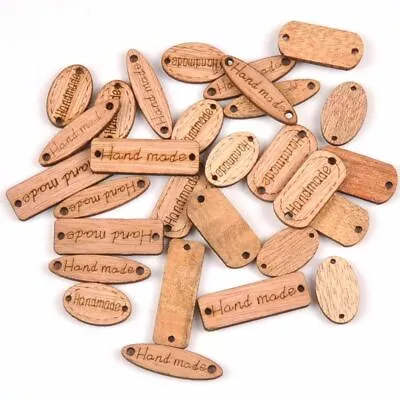 50pcs/lot Mixed Vintage Wooden Buttons Flatback 2-holes Button Sewing Crafts Sup • $9.69