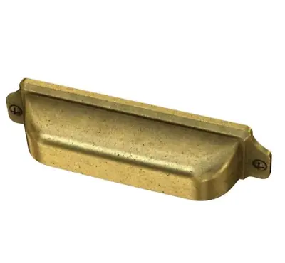 $6.75 • Buy Home Decorators P42414C-474 Dual Mount Awning Cup Cabinet Pull Vintage Brass