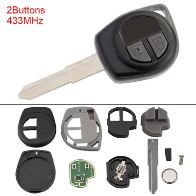 $19.22 • Buy 433MHz 2 Buttons Keyless Uncut Flip Car Remote Key Fob Fit For SUZUKI SWIFT SX4