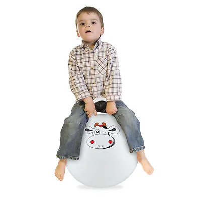 Space Hopper Kids 45 Cm Bouncing Ball Handle Inflatable Animal Print Hippity Hop • £41.90