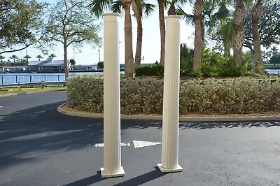 $500 • Buy Set Of 2 ~ Architectural Roman Greek Revival 8'-1  Tall Wood Columns Home Decor