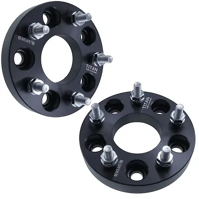 $54.26 • Buy (2) 1  Inch 5x4.75 Hubcentric Wheel Spacers ( No Lip ) 7/16  Studs 25mm Adapters