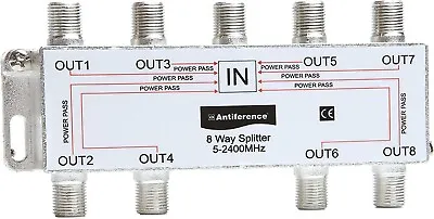 AS08 Antiference Splitter Indoor 8 Way • £9.99