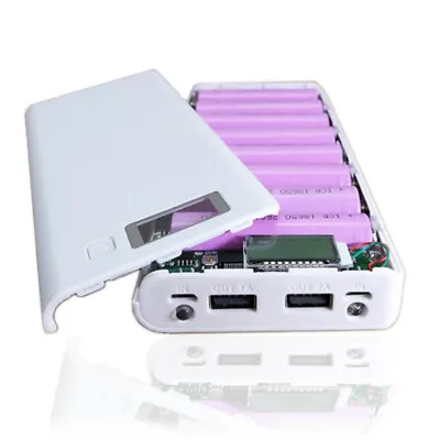 8x18650 Dual USB Flashlight Battery Charger Box Power Bank Holder DIY Shell C_`h • $9.86