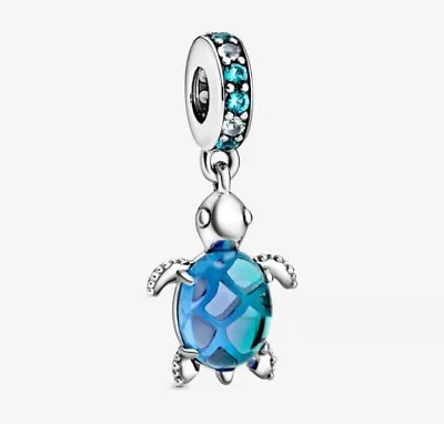 Pandora Charm Sterling Silver ALE S925 BLUE SEA TURTLE DANGLE • $37