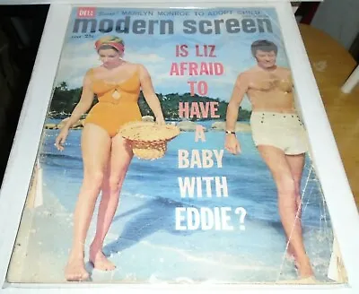 Modern Screen Magazine July 1960 Marilyn Monroe Elizabeth Taylor Jane Fonda • $11.38