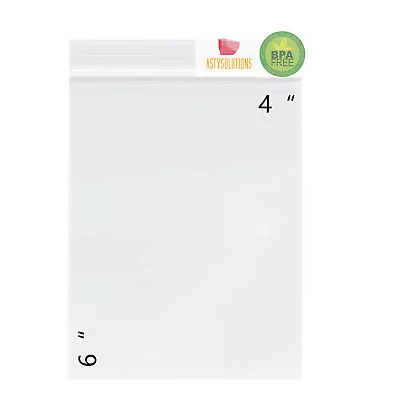 Clear 2-Mil 4x6 Inch Reclosable Zip Plastic Lock Poly Bags Jewelry Zipper Bags • $102.55