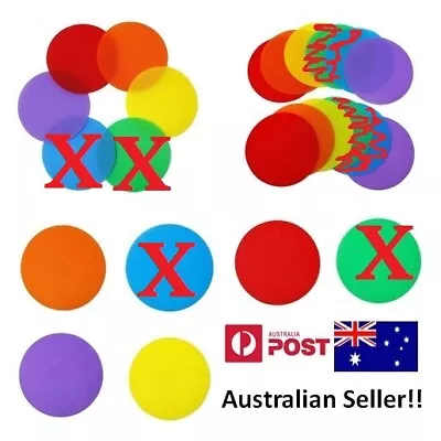 21 Carpet Markers Circles 100mm Diameter 4 Colours Classroom Prop Sit Dots Spots • $12.95