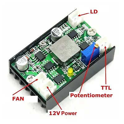 $25.35 • Buy 12V 4A Driver Board For 405nm 450nm Blue 500mW 1W 2W 3W 4.5W Laser Diode Module