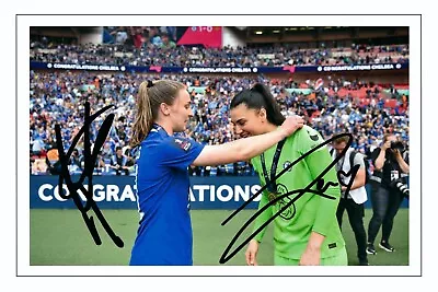 CHARLES & MUSOVIC Signed Autograph 6x4 PHOTO Gift Print CHELSEA LADIES • £3.79