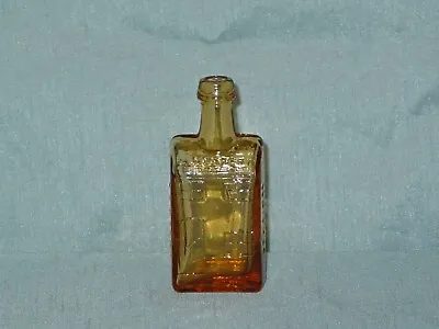 Vintage Wheaton Miniature Amber E C Boozs Whiskey Cabin Glass Bottle • $9.99