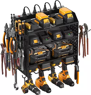 Modular Pegboard Rack Power Tool Organizer With Charging Station • $103.52