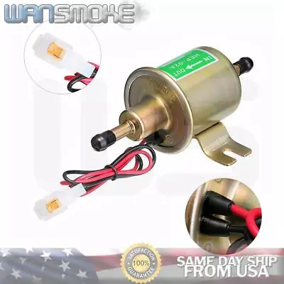 $10.50 • Buy Universal Electric Fuel Pump HEP-02A 4-7PSI 12V Inline Low Pressure Gas Diesel