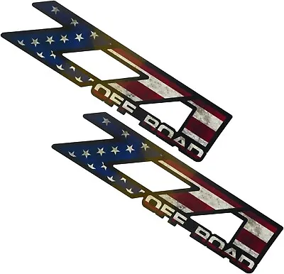 2Pc Z71 Off Road Decals Sticker For Silverado 01-06 Bed Side 1500 2500 US Flag • $32.53