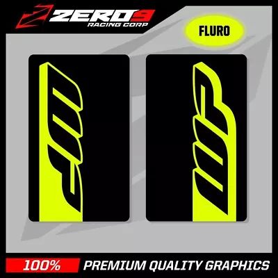 Wp Upper Fork Decals Motocross Graphics Mx Graphics Factoryt Blk  Fluro Yel • $30.93