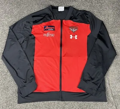 Under Armour Essendon Bombers Accelerate Jacket Mens XL Red Black AFL On-Field • $49