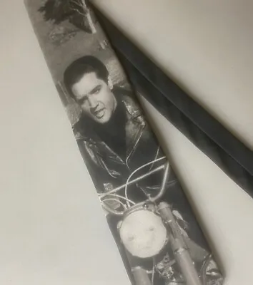 Elvis Presley Born To Ride Tie Ralph Marlin 1996 Elvis Enterprises Original Tag • $24.99