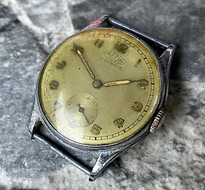 ✩ Vintage MEDA Cal. 365 Swiss Made 40s Old Medana Wrist Watch 7 Jewels • $55