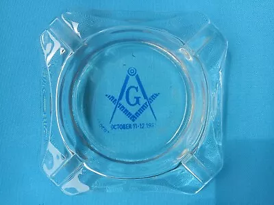 Vintage Masonic Ashtray Grand Lodge Clarksburg Grandmaster Not Used No Chips • $39.99