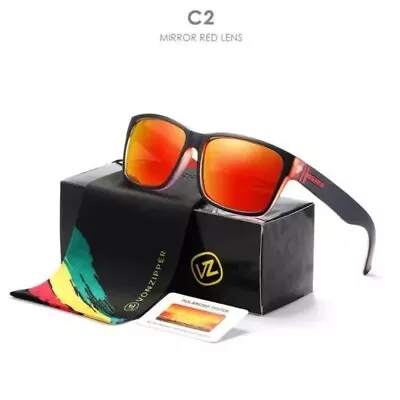 Von Zipper Sunglasses Sport Polarized Men Black Square Frame No Box C2 • $1.23