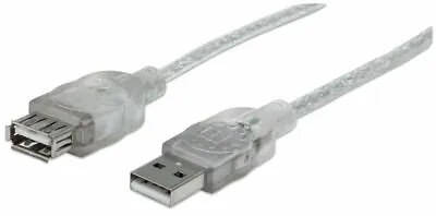 $3 • Buy USB A-A Extension Cable Translucent Silver 3M