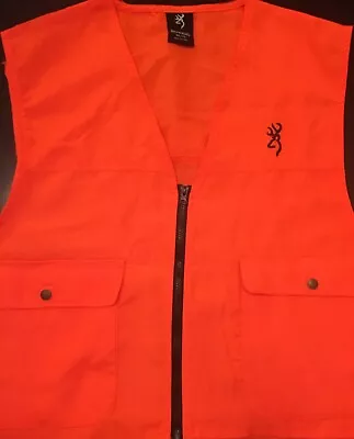 Browning Hunting Safety Vest For Adult - Blaze Orange - Sizes In M L XL 2XL • $19