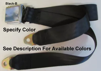 Retro Vintage 2 Point Seatbelt Chrome Lift Lap Seat Belt - Specify Color - 74  • $32.50