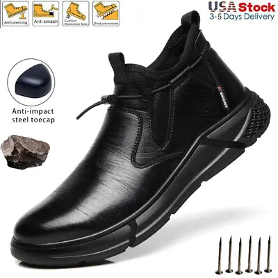 $28.51 • Buy Men's Safety Steel Toe Work Boots Indestructible Waterproof Leather Shoes US
