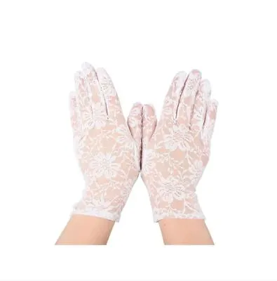 £5.50 • Buy NEW Ladies White Lace Gloves Burlesque Show Girl Fancy Dress Accessories