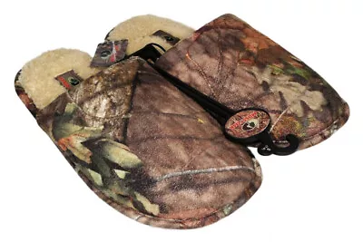 MOSSY OAK MEN'S SIZE 7-8 PADDED FOOTPAD CAMO SLIP-ON SCUFF SLIPPERS! NEW W/ TAGS • $22.95