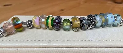 Authentic Trollbeads Glassbead Charms & Chain • $550