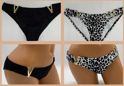 Victorias Secret Cheeky Swim Bottom Gold V Logo • $22.29