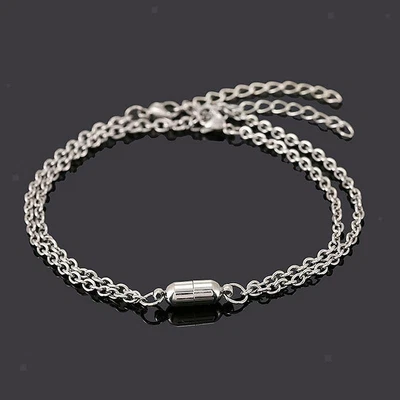£3.61 • Buy 2 Piece / Pair Lovers Bracelet Men Women Minimalist Stainless Steel Attracting