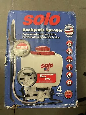 Solo Inc 425-101 Backpack Sprayer Applicator Piston Pump 4 Gallon • $70