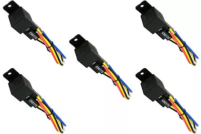 $14.50 • Buy 5 LOT TEMCo 6V 30 Amp Bosch Style S Relay With Harness Socket SPDT Automotive