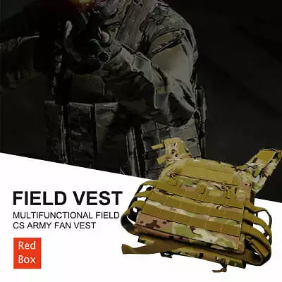 Military Tactical Vest JPC Airsoft Molle Combat Plate Carrier Paintball Hunting • $29.59