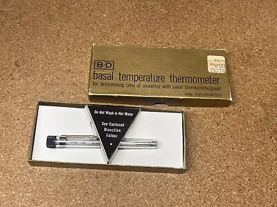 Vintage B-D Basal Temperature Ovulation Termometer Basal Thermometergraph C11V • $35