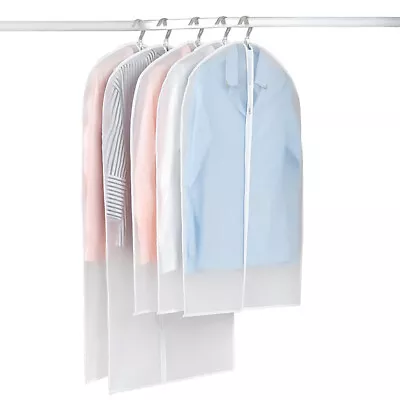 10x Plastic Clear Dustproof Cloth Cover Suit/Dress Garment Bag Storage Protector • $17.99