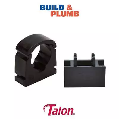 28mm Single Hinged Pipe Clip Talon Interlocking Black FREE DELIVERY • £2.89