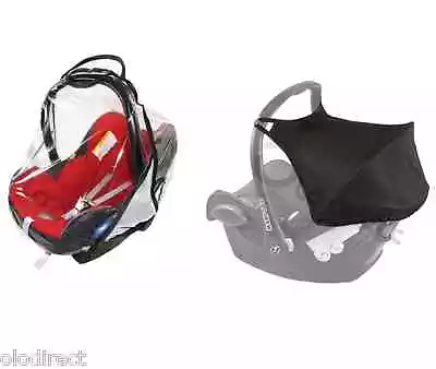 £6.99 • Buy HOOD SUNSHADE CANOPY Raincover Belts Strap Cover Fit MAXI COSI CABRIOFIX  BLACK