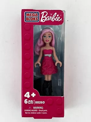 Barbie Mega Bloks Collectible Miniature Doll Pink Hair 80260 Dress & Boots • $9.99