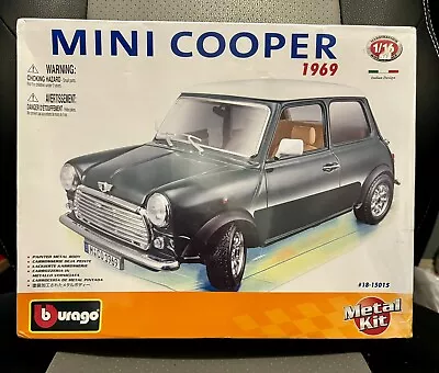 New And Sealed Burago Mini Cooper 1969 Metal Kit 1/18 Scale Car Model • £40