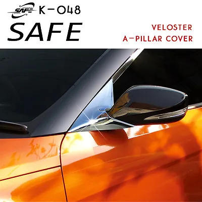 Chrome Side Mirror Bracket A Pillar Cover 4p 1Set For 2011 2016 Hyundai Veloster • $31.04