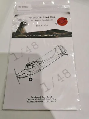 1/48 Cessna O-1 Bird Dog National Insignias Masking For Hasegawa Kits • $16.95