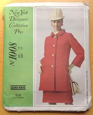 VTG McCalls Pattern N1008 1008 New York Designers Laird-Knox Sz 18 Jacket UNCUT  • $22.99