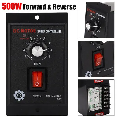 500W DC Motor Speed Controller W/ Variable Speed Switch Forward Reverse AC 110V • $26.99