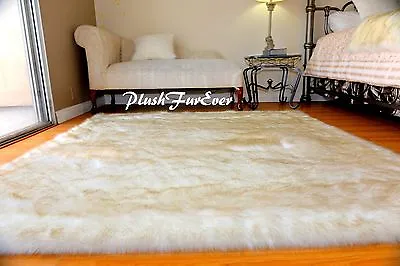 $250 • Buy 60 X 70 Brown Tip Polar Bear Accents Faux Fur Area Rug Sheepskin Rectangle Rug
