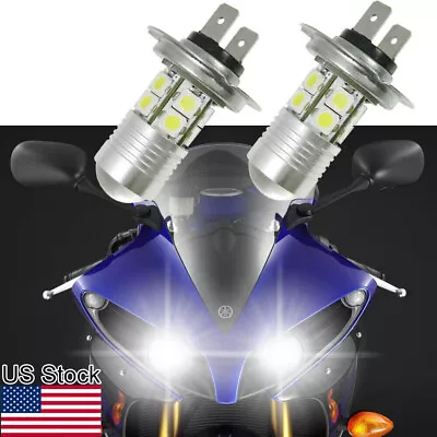 For 2007-2018 Yamaha YZF R1 R3  2x H7 LED Super Bright White Bulbs Headlight Kit • $21.99