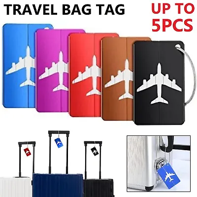 Suitcase Labels Travel Bag Tags Luggage Tag Aluminium With Ropes Name ID Card • $7.49
